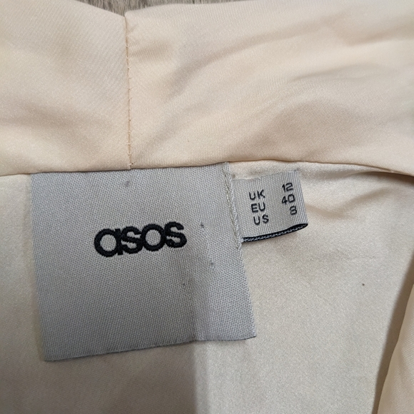 Asos Creamy Beige Sleeveless Drapey Blouse - Picture 2 of 10